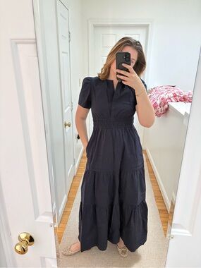 Quince maxi dress in navy